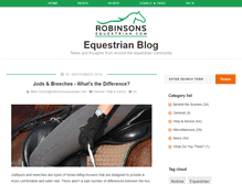 Tablet Screenshot of blog.robinsonsequestrian.com